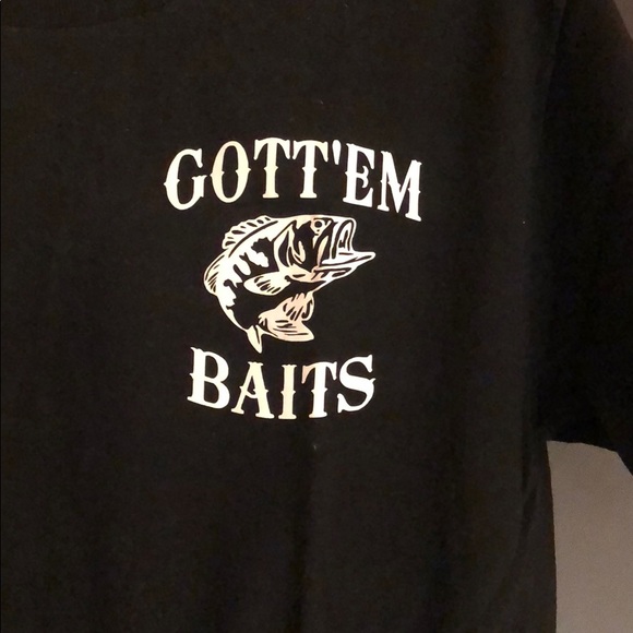 🍀 4 for $15! Gott’em Baits black shirt size small - Picture 2 of 13